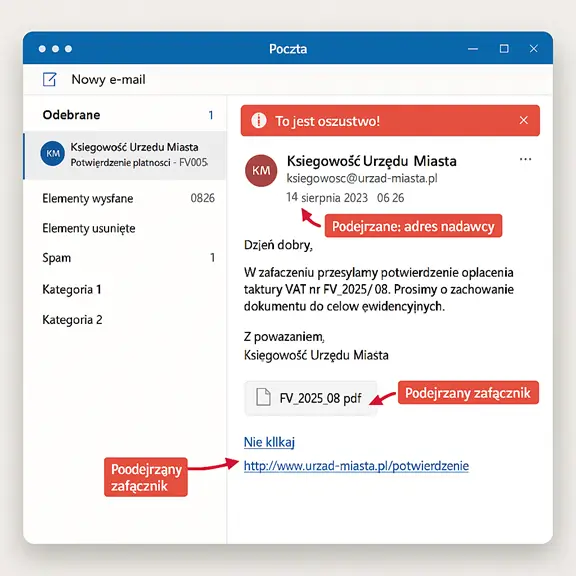 Popularne kampanie phishingowe: